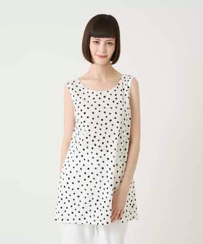 RBKGE60099 HIROKO BIS ニュアンスドットチュニックタンクトップ