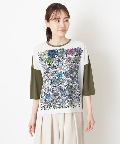 RBKGS40190  【洗える】パラリンアートジョイントデザインプルオーバー（クレマチス）