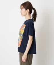 RBKGS42180 HIROKO BIS(ヒロコ ビス) 【洗える】パラリンアートドロップショルダーTシャツ（Layla） ネイビー
