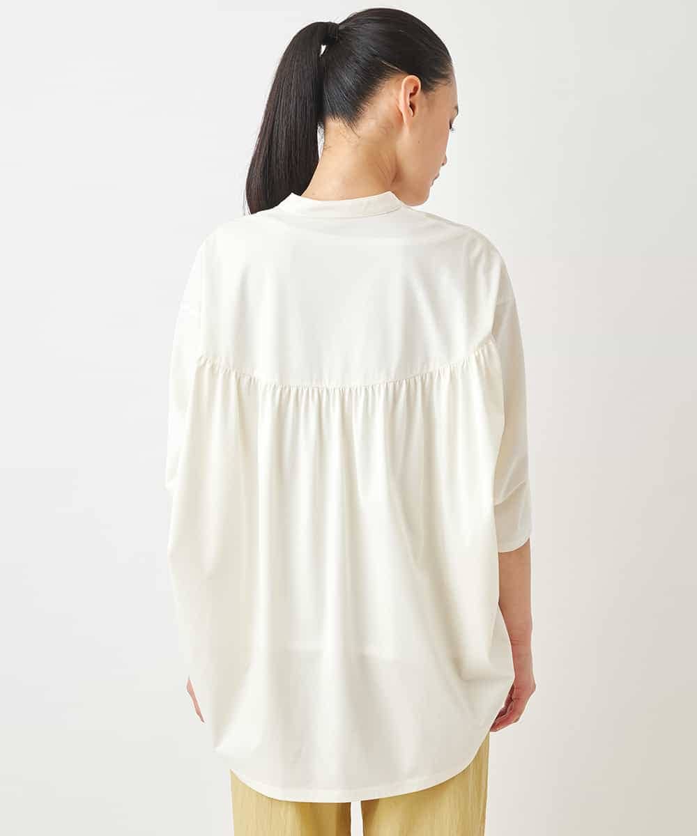 RBKGW03190 HIROKO BIS(ヒロコ ビス) 立体シルエットジャージーシャツ /洗濯機で洗える ホワイト