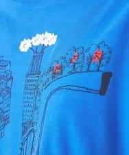 RBKGX03220 HIROKO BIS(ヒロコ ビス) グラフィカルプリントTシャツ /洗える ブルー