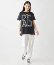 RBKGX03220 HIROKO BIS(ヒロコ ビス) グラフィカルプリントTシャツ /洗える ブルー