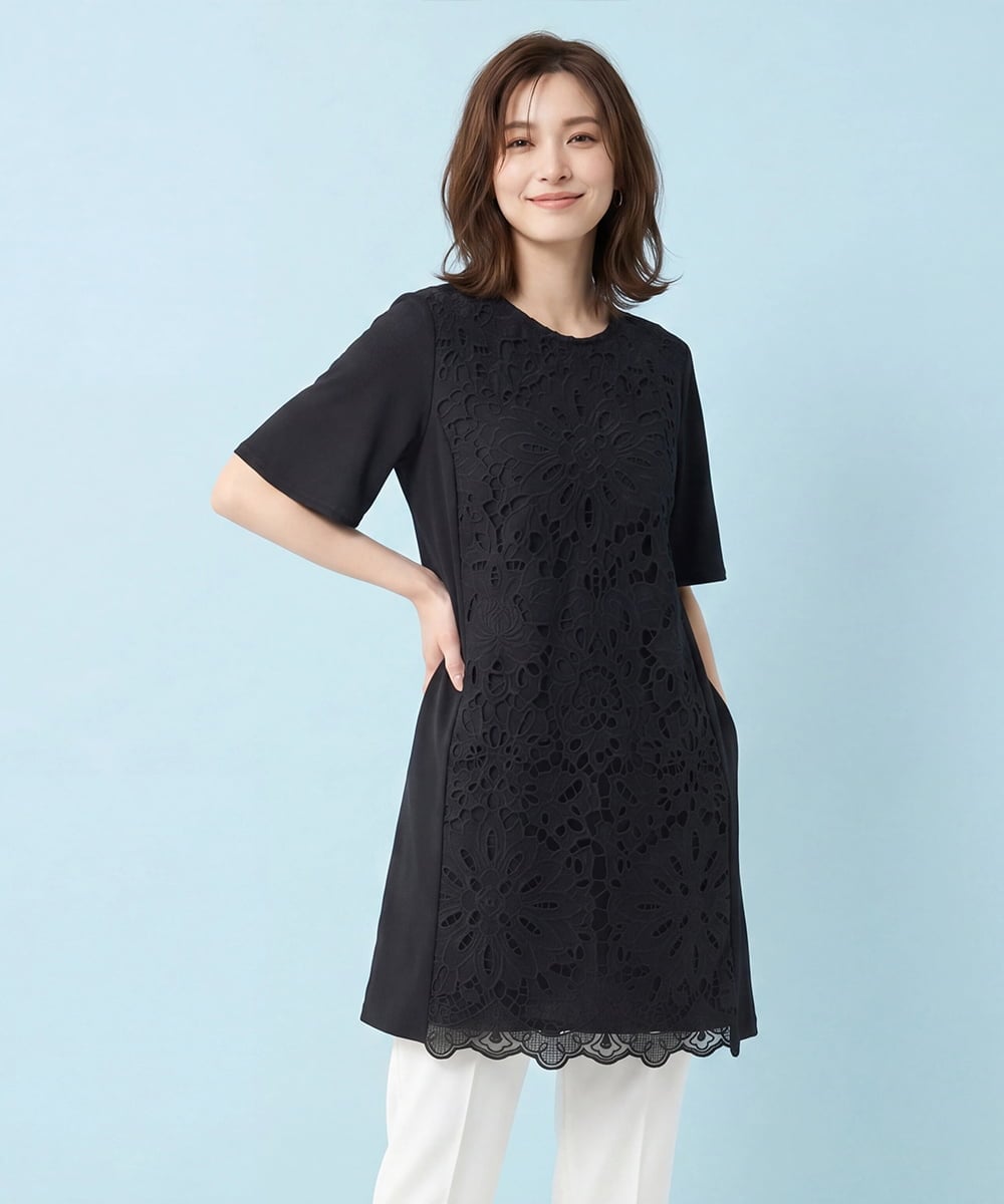 カットワークデコ刺繍チュニック /洗える(チュニック) | HIROKO BIS
