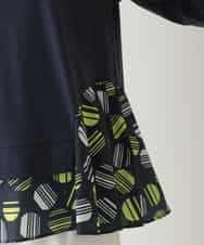 RBKHA46260 HIROKO BIS(ヒロコ ビス) ストライプドットジョイントヘムカットソー /洗える ネイビー