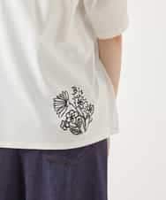 RBKHB30260 HIROKO BIS(ヒロコ ビス) Busy ButterflyプリントレイヤードTシャツ /洗える ホワイト