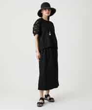 RBKHE05270 HIROKO BIS(ヒロコ ビス) オーガンジー刺繍ドッキングプルオーバー ベージュ