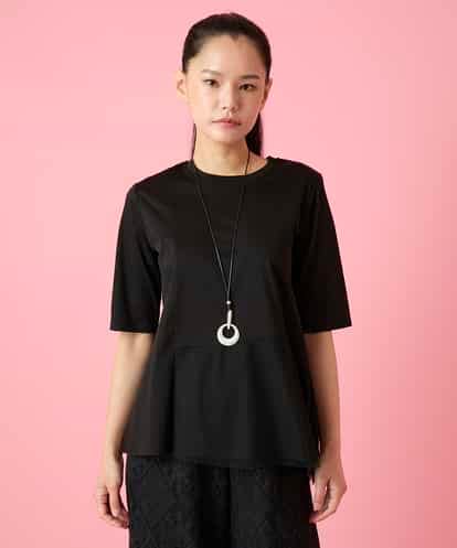 RBKHE25160 HIROKO BIS チュールジョイントアシンメトリーヘムカットソー