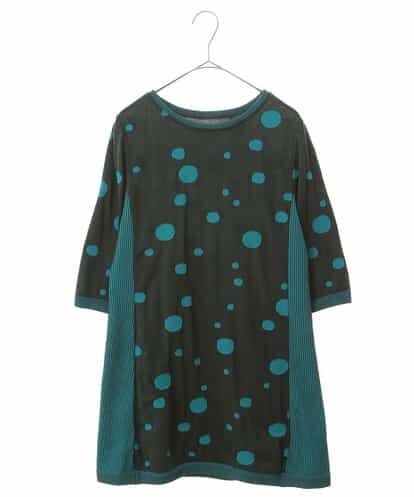 RBKHE41210 HIROKO BIS 【洗える】ドット&ストライプ カットソー