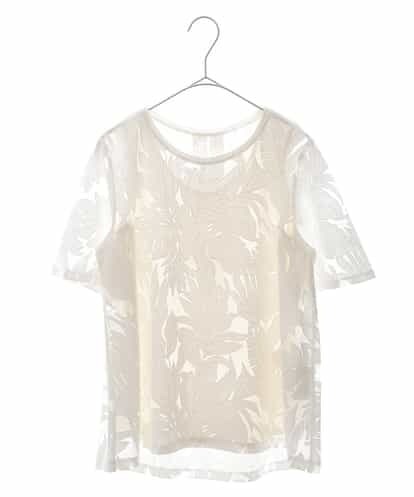 RBKHL01190 HIROKO BIS 【洗える】オパールリーフTシャツ