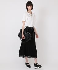 RBKHV15150 HIROKO BIS(ヒロコ ビス) バックフレアドッキングTシャツ /洗濯機で洗える ホワイト