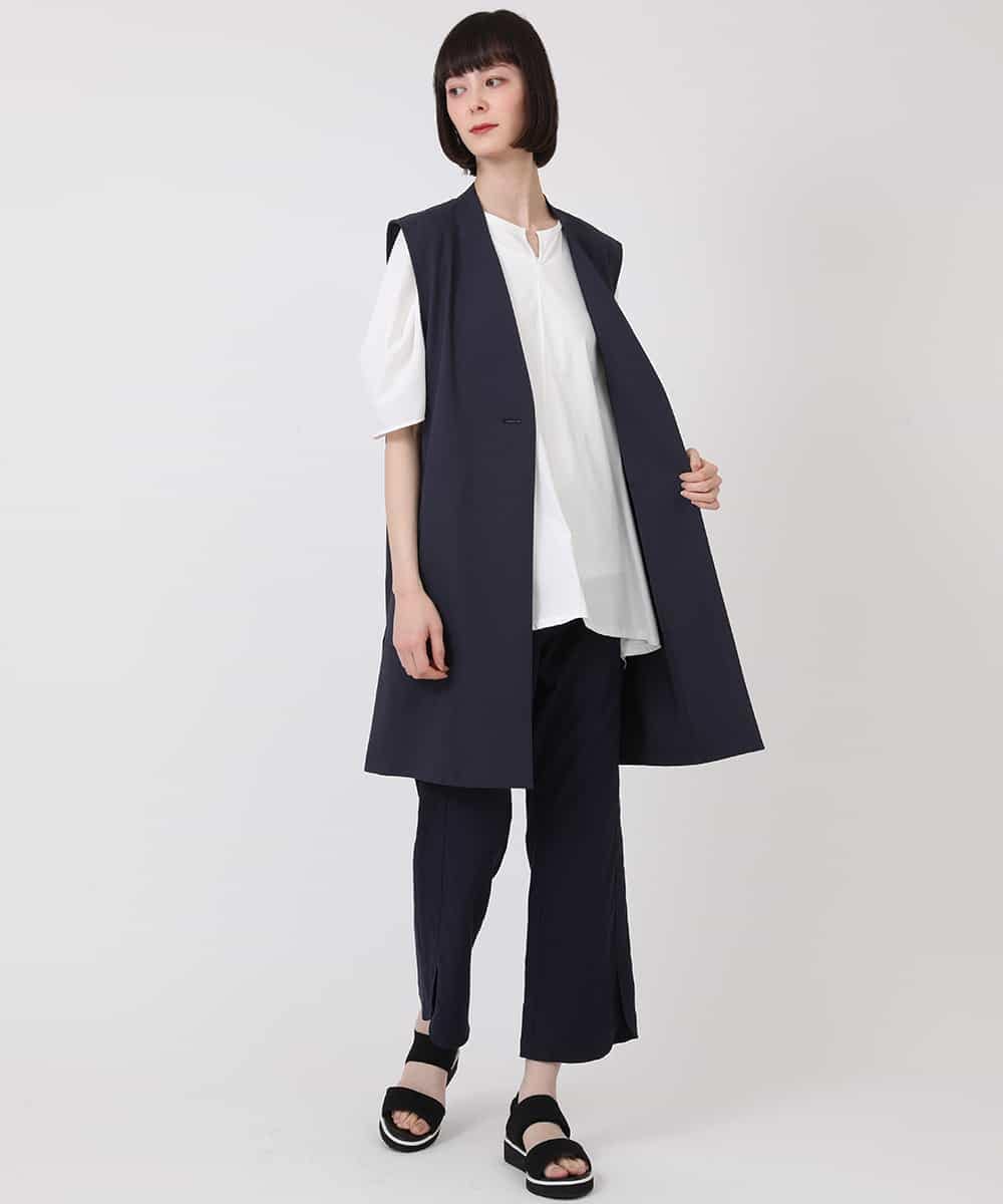 RBKHV16160 HIROKO BIS(ヒロコ ビス) 袖コンシャスドッキングTシャツ /洗濯機で洗える グリーン