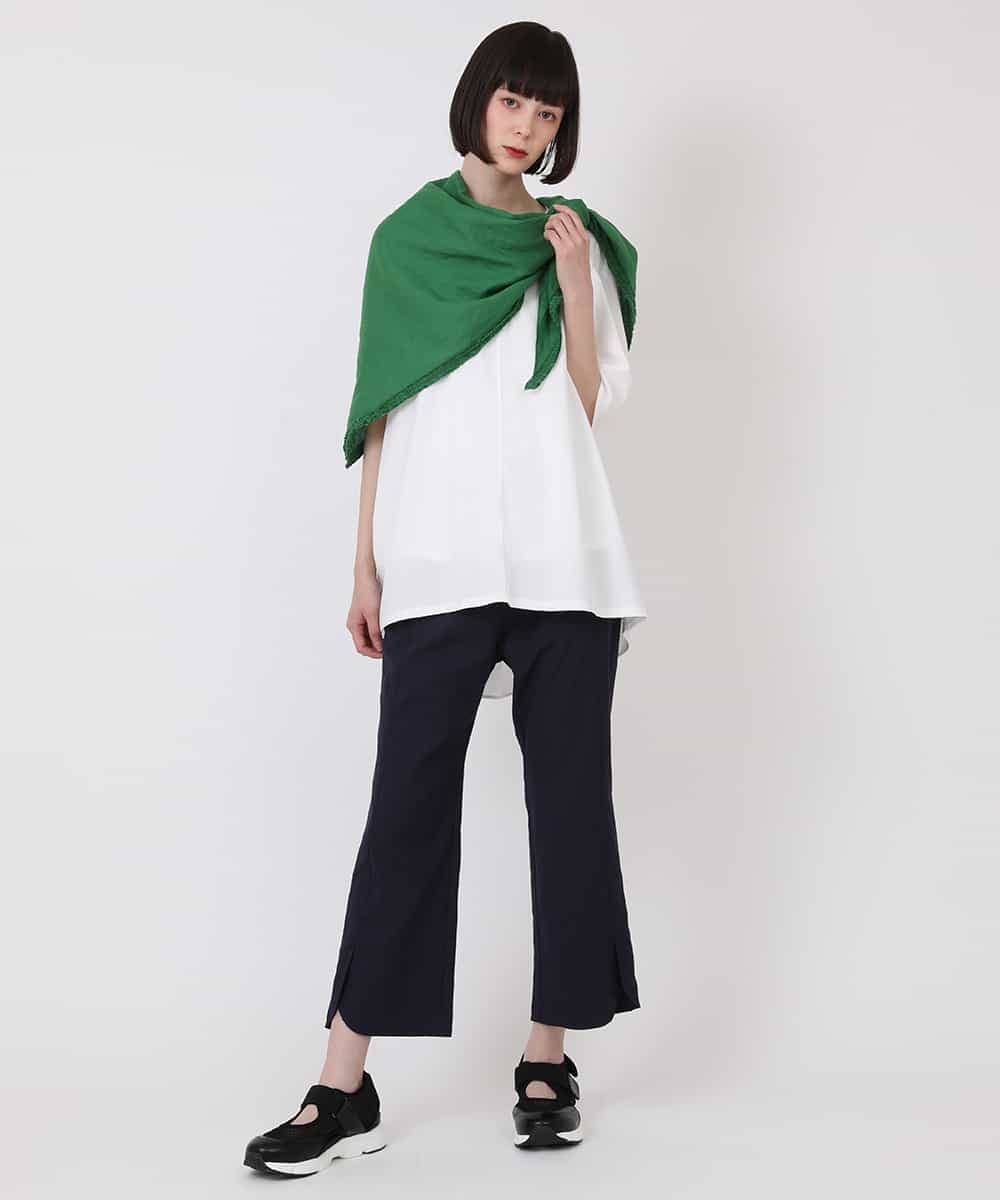 RBKHV16160 HIROKO BIS(ヒロコ ビス) 袖コンシャスドッキングTシャツ /洗濯機で洗える グリーン