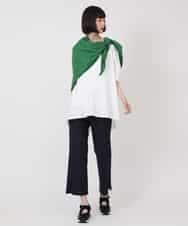RBKHV16160 HIROKO BIS(ヒロコ ビス) 袖コンシャスドッキングTシャツ /洗濯機で洗える グリーン