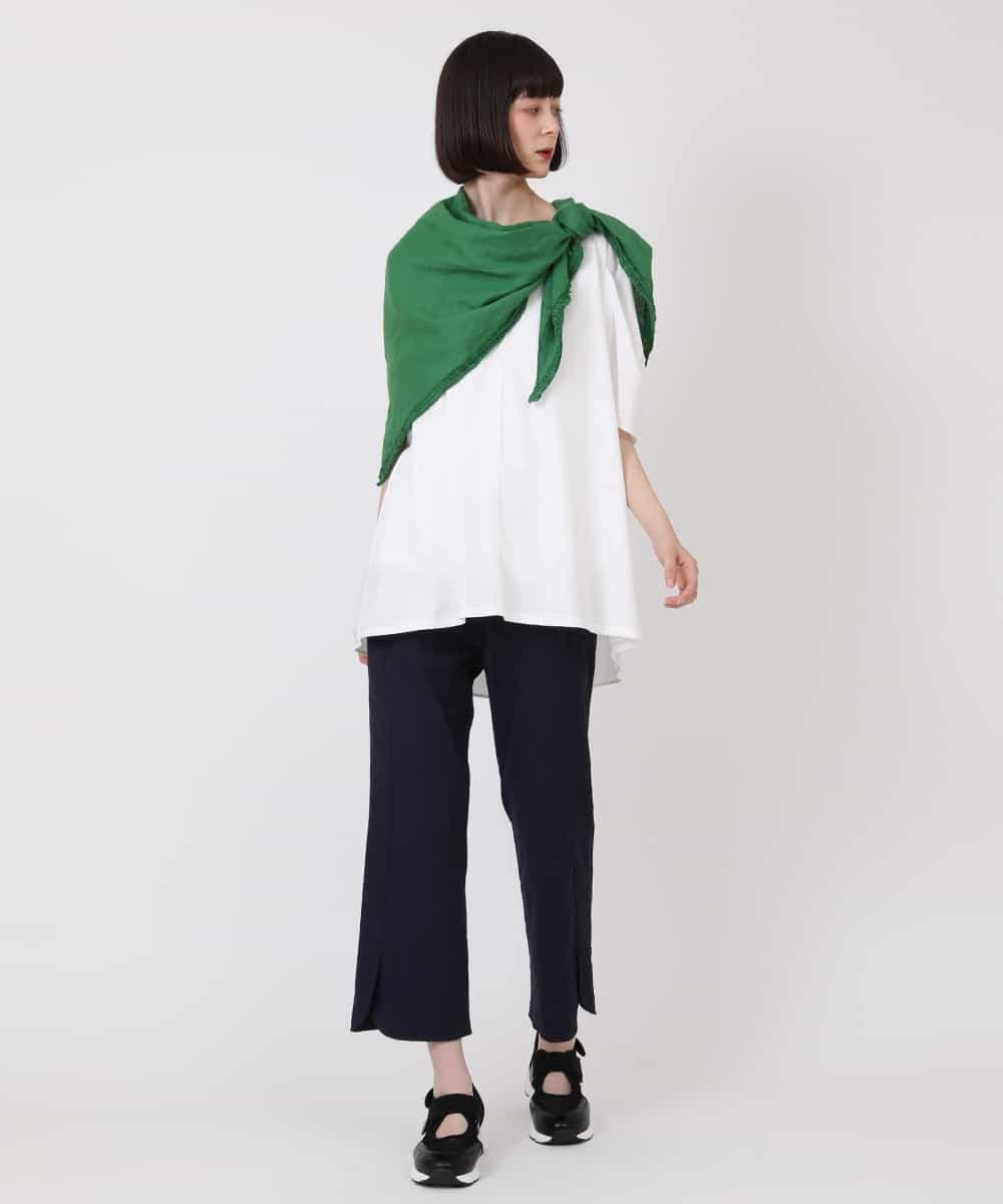 RBKHV16160 HIROKO BIS(ヒロコ ビス) 袖コンシャスドッキングTシャツ /洗濯機で洗える グリーン