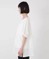 RBKHV23230 HIROKO BIS(ヒロコ ビス) カットワーク刺繍デザインTシャツ /洗濯機で洗える ホワイト