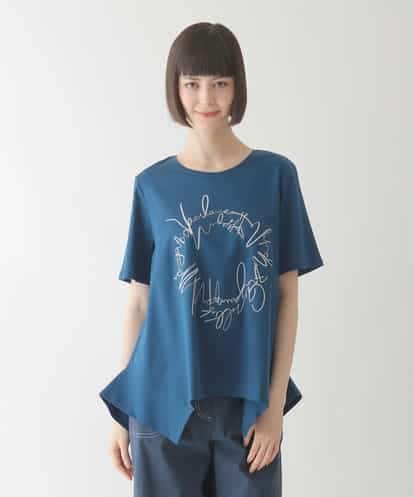 RBKIB09190  【接触冷感】ブレード刺繍デザインヘムカットソー /洗える
