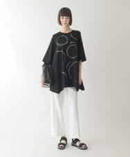 RBKIB10240 HIROKO BIS(ヒロコ ビス) 【接触冷感】イレギュラーヘムデザインチュニックカットソー /洗える ブルー