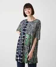 RBKIE07260 HIROKO BIS(ヒロコ ビス) グラフィカルデザインチュニック ネイビーグリーン