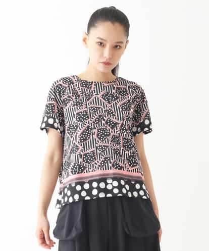 RBKIW30190  ジオメトリックドットデザインTシャツ /洗濯機で洗える