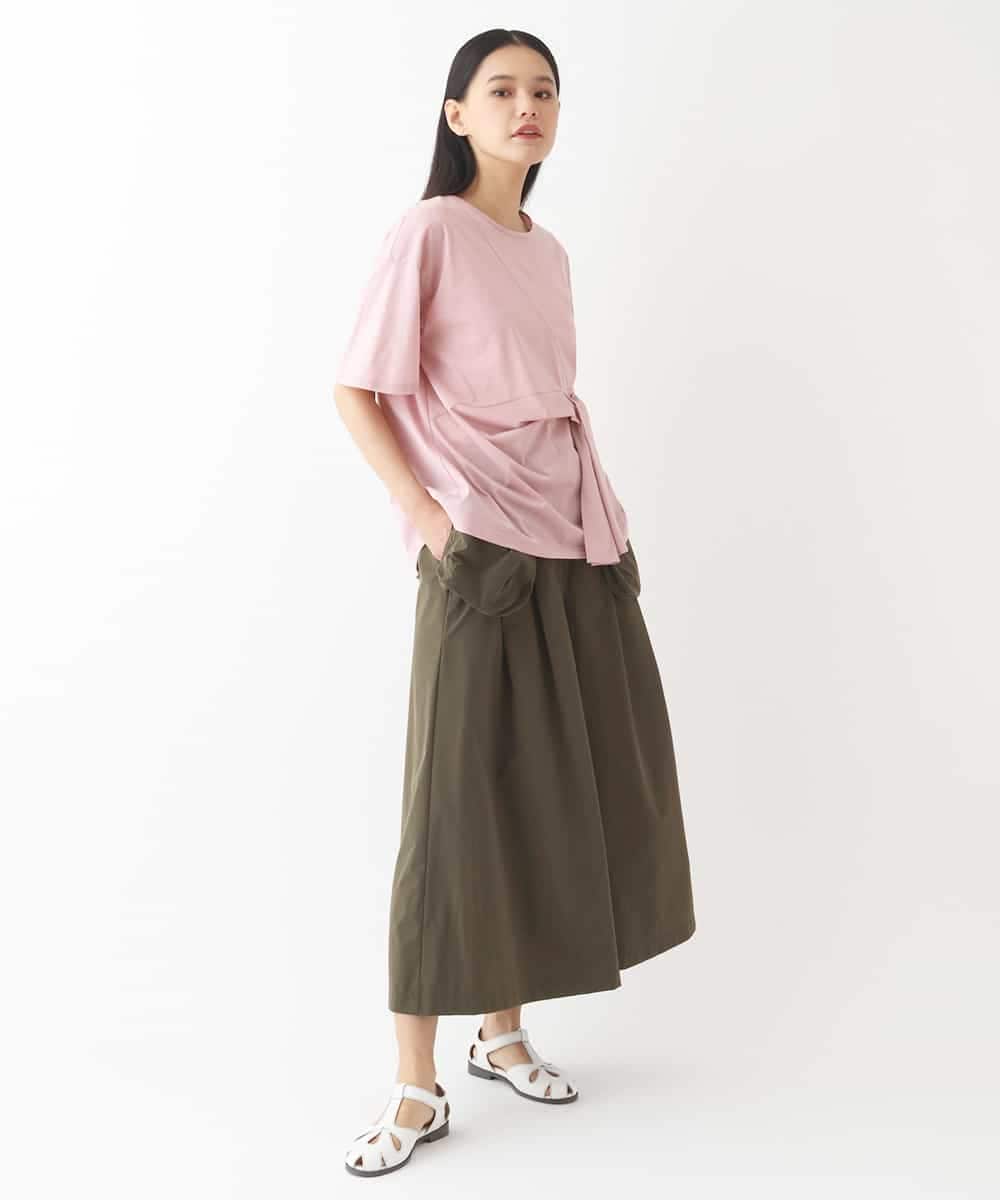 RBKIW32170 HIROKO BIS(ヒロコ ビス) フロントリボンカットソーTシャツ /洗える ピンク