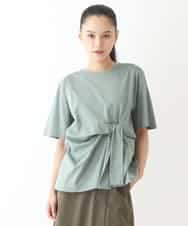 RBKIW32170 HIROKO BIS(ヒロコ ビス) フロントリボンカットソーTシャツ /洗える カーキ