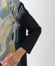 RBKJB10240 HIROKO BIS(ヒロコ ビス) アートプリント切り替えデザインプルオーバー ブルー