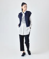 RBKJD01260 HIROKO BIS(ヒロコ ビス) フリンジチュールコンパクトベスト ネイビー