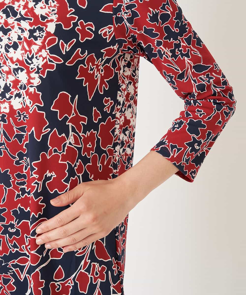 【美品】HIROKO BIS デザインカットソー　チュニック風　上品　おしゃれ♡