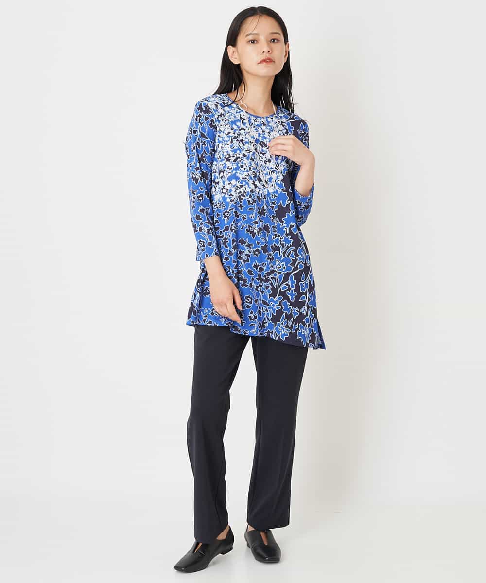 【美品】HIROKO BIS デザインカットソー チュニック風 上品 おしゃれ♡
