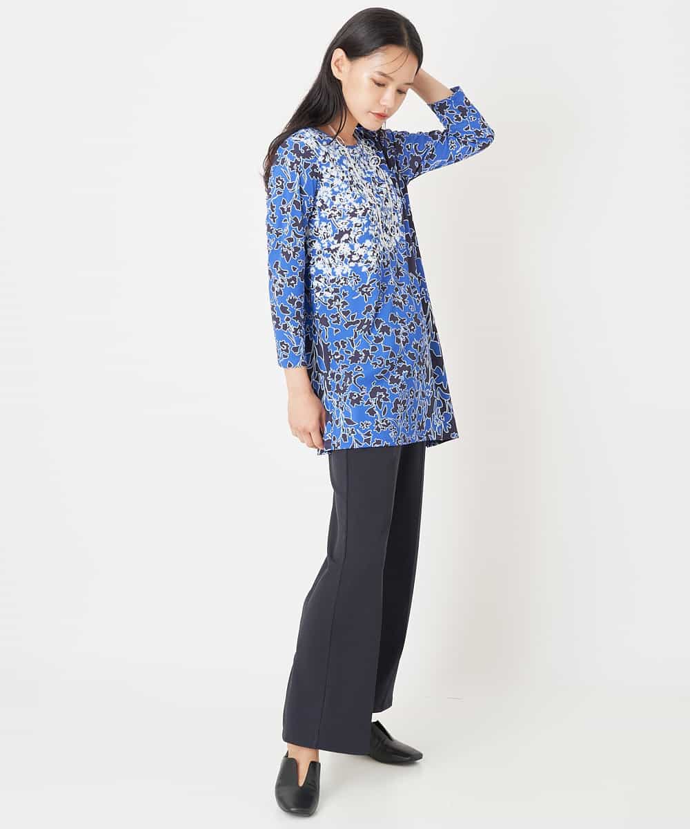 【美品】HIROKO BIS デザインカットソー チュニック風 上品 おしゃれ♡