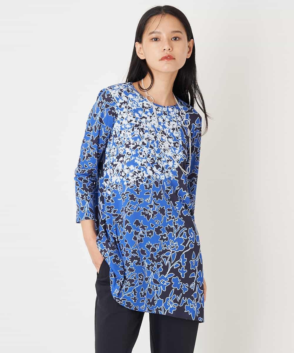【美品】HIROKO BIS デザインカットソー チュニック風 上品 おしゃれ♡