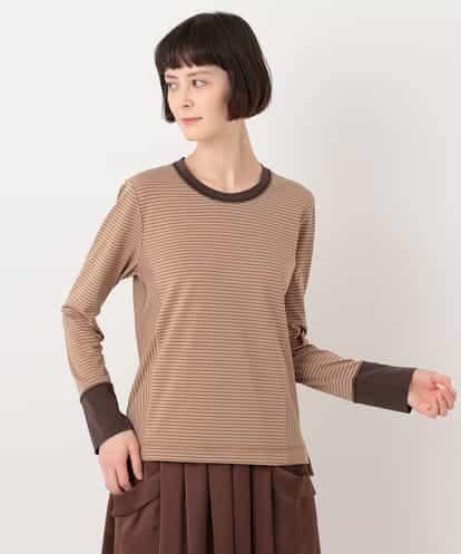 RBKJS02230 HIROKO BIS 【洗える】ドライタッチライトボーダーカットソー