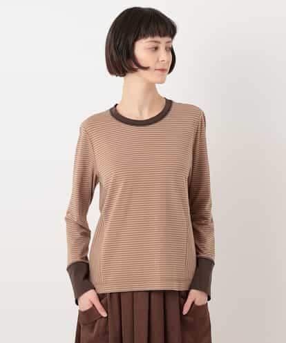 RBKJS02230 HIROKO BIS 【洗える】ドライタッチライトボーダーカットソー