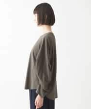 RBKJV01230 HIROKO BIS(ヒロコ ビス) ギャザースリーブジャージープルオーバー /洗える カーキ