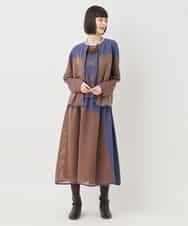 RBKLB20350 HIROKO BIS(ヒロコ ビス) 配色ボーダーカーディガン グリーン