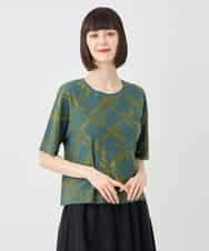 RBKLB21270 HIROKO BIS(ヒロコ ビス) 配色ジャカードプルオーバー グリーン