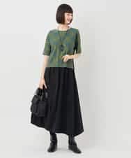 RBKLB21270 HIROKO BIS(ヒロコ ビス) 配色ジャカードプルオーバー グリーン