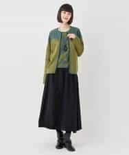 RBKLB21270 HIROKO BIS(ヒロコ ビス) 配色ジャカードプルオーバー グリーン