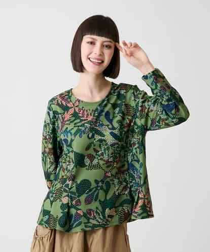 RBKLE19260 HIROKO BIS ボタニカルプリントダンボールカットソー