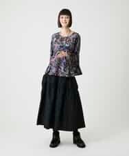 RBKLE19260 HIROKO BIS(ヒロコ ビス) ボタニカルプリントダンボールカットソー グリーン