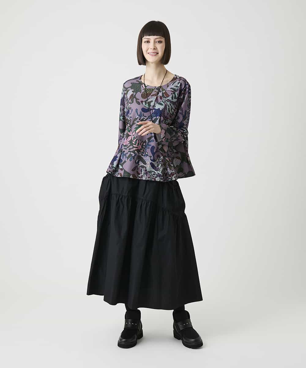 RBKLE19260 HIROKO BIS(ヒロコ ビス) ボタニカルプリントダンボールカットソー グリーン
