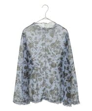 RBKLT22130 HIROKO BIS(ヒロコ ビス) フラワープリントチュールトップ ブルー