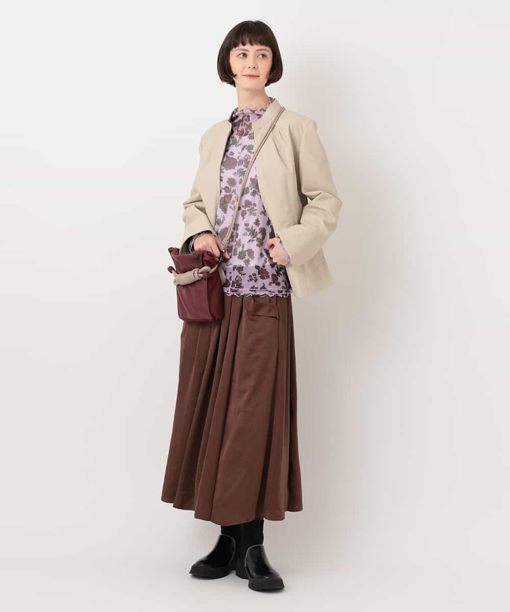 RBKLT22130 HIROKO BIS(ヒロコ ビス) フラワープリントチュールトップ パープル