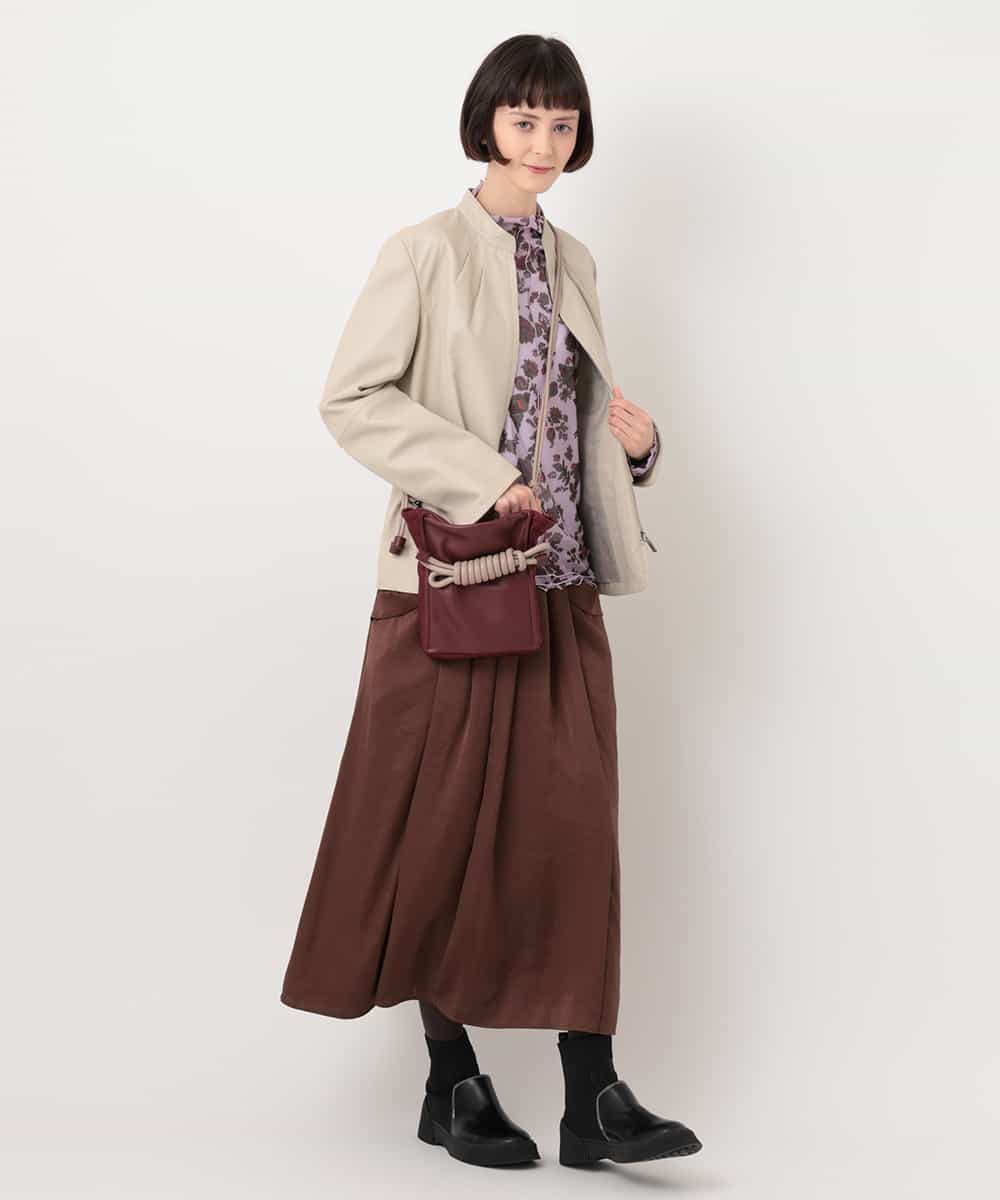 RBKLT22130 HIROKO BIS(ヒロコ ビス) フラワープリントチュールトップ パープル