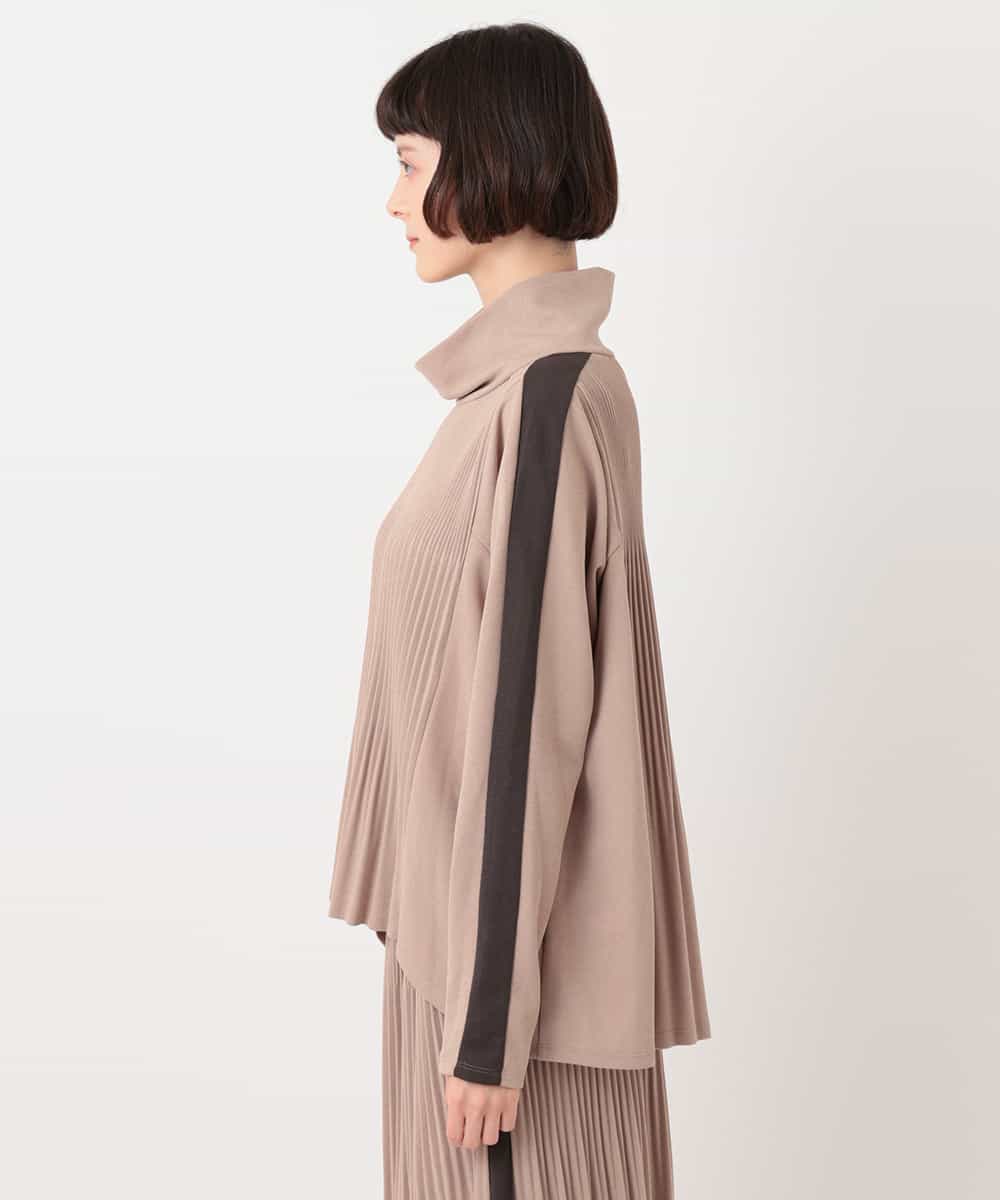 RBKLT50270 HIROKO BIS(ヒロコ ビス) プリーツアクセントジャージープルオーバー ベージュ