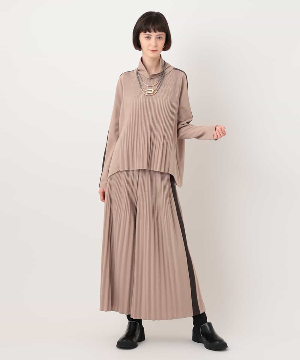 RBKLT50270 HIROKO BIS(ヒロコ ビス) プリーツアクセントジャージープルオーバー ベージュ