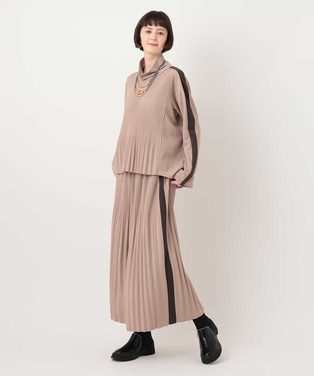 RBKLT50270 HIROKO BIS(ヒロコ ビス) プリーツアクセントジャージープルオーバー ベージュ
