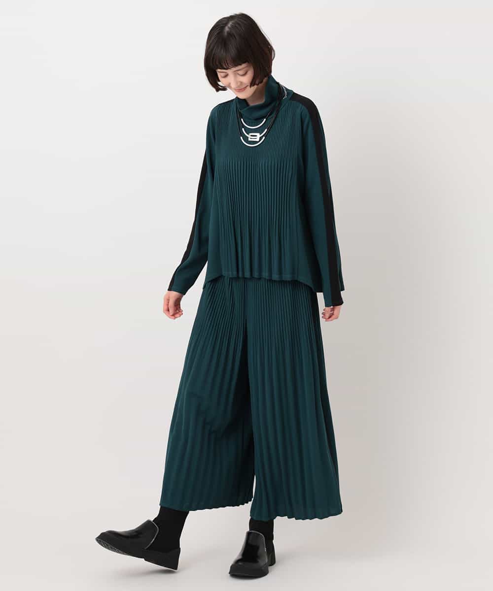 RBKLT50270 HIROKO BIS(ヒロコ ビス) プリーツアクセントジャージープルオーバー ベージュ