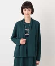 RBKLT53270 HIROKO BIS(ヒロコ ビス) バックプリーツジャージーカーディガン グリーン