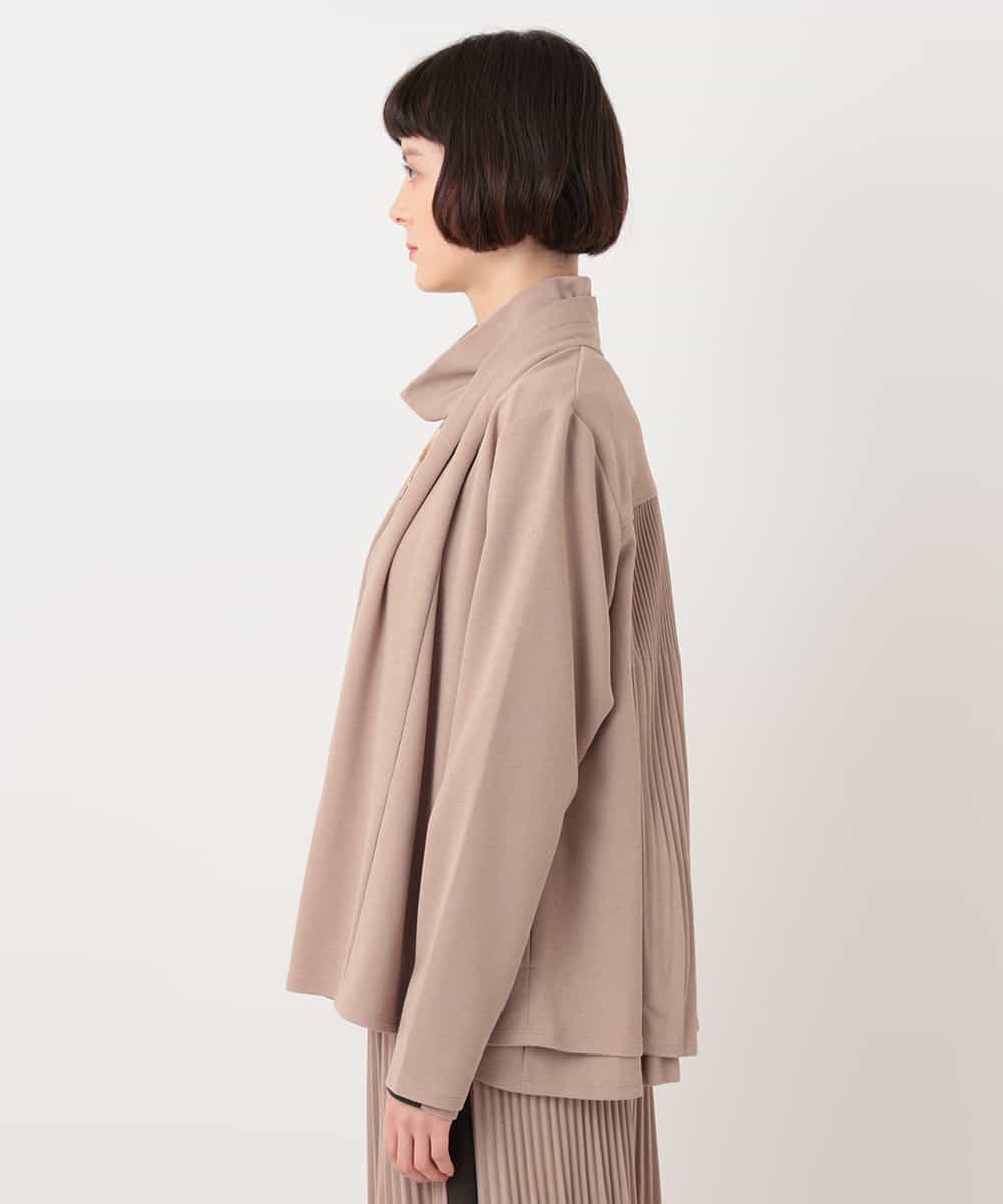 RBKLT53270 HIROKO BIS(ヒロコ ビス) バックプリーツジャージーカーディガン ベージュ